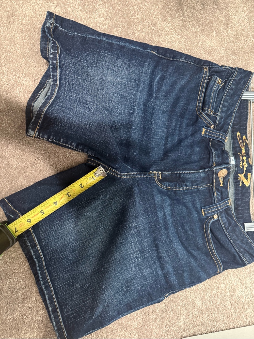 Women’s Seven Dark Blue Denim Jeans Shorts